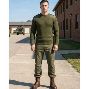 DSCP Valor Collection Wool Service Sweater Men's Size:42 Olive Green US Military